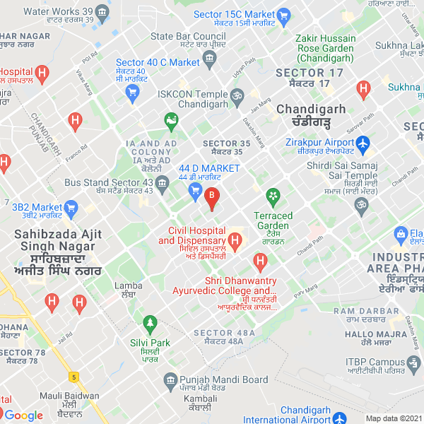 test location map: A45, mohali, pb