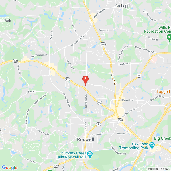 Gearhart Law Group location map: 11050 Crabapple Road, Suite D-114, Roswell, GA 30075, United States, Roswell, Georgia